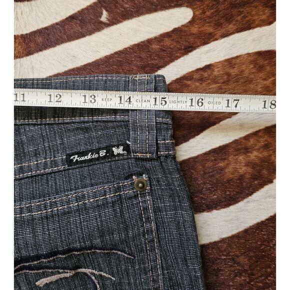Frankie B Low Rise Flare Jeans Size 6 Made USA - Picture 5 of 7